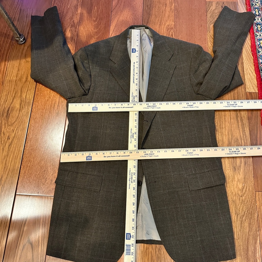 Kiton Brown Gray Sport Coat Premium Wool Mohair Size 54 Drop 7L - Picture 10 of 16